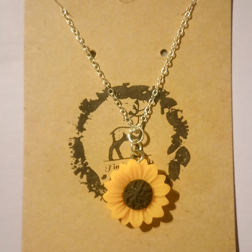 Sunflower Pendant Necklace